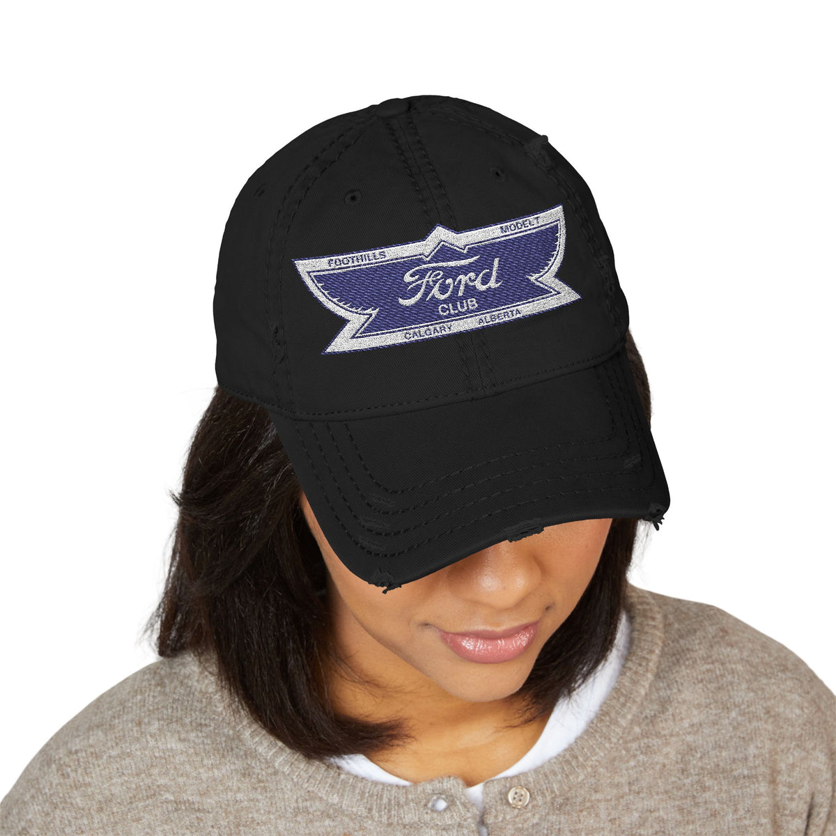 Foothills Model T Club Distressed Embroidered Dad Hat