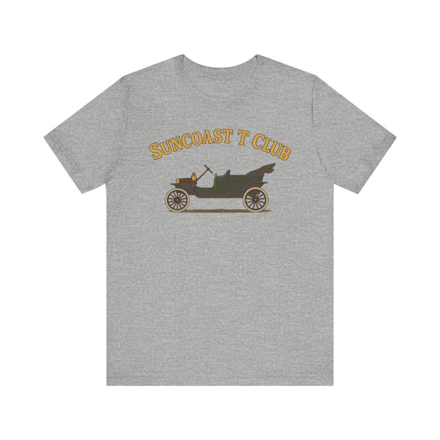 Suncoast T Club - Graphic Tee, Retro T-Shirt for Car Lovers, Classic Style Tee for Every Occasion