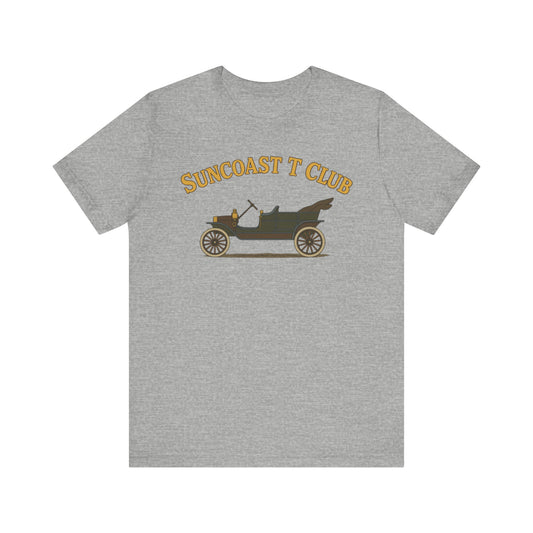Suncoast T Club - Graphic Tee, Retro T-Shirt for Car Lovers, Classic Style Tee for Every Occasion