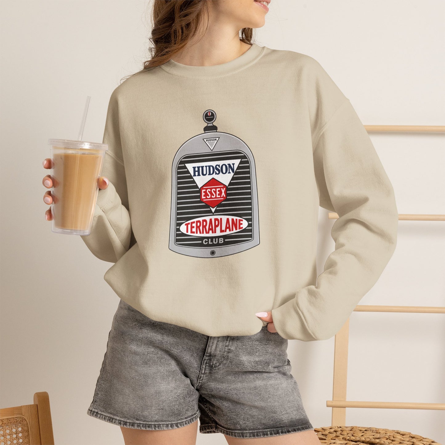 Hudson Essex Terraplane Club Classic Logo Sweatshirt - Unisex Heavy Blend™ Crewneck Sweatshirt