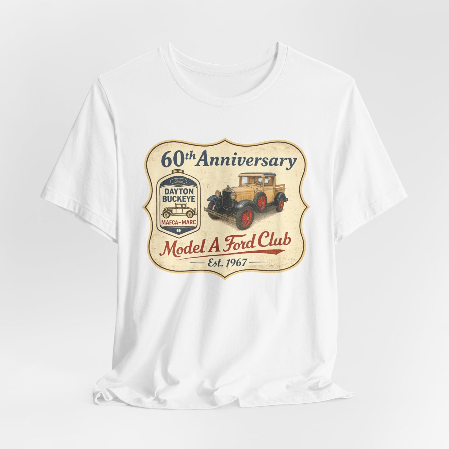 Dayton Buckeye Model A Ford Club 60th Anniversary Tee (DDJ) - Vintage Classic Car Shirt