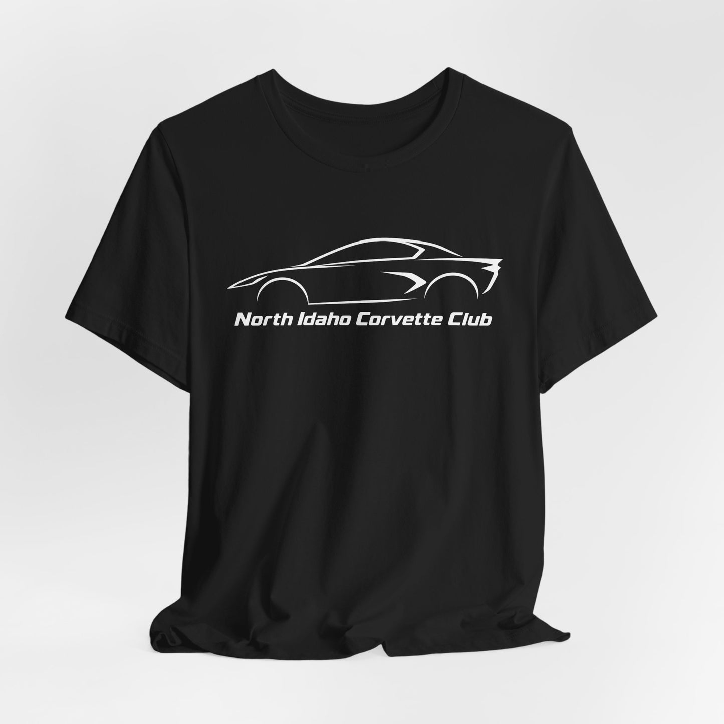 North Idaho Corvette Club T-Shirt — Minimal Car Outline Tee
