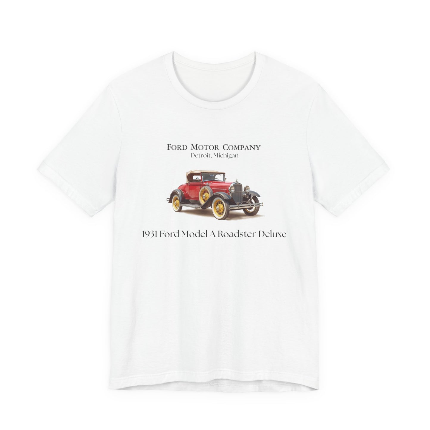 1931 Ford Model A Roadster Deluxe Tee – Classic Automotive Graphic Shirt