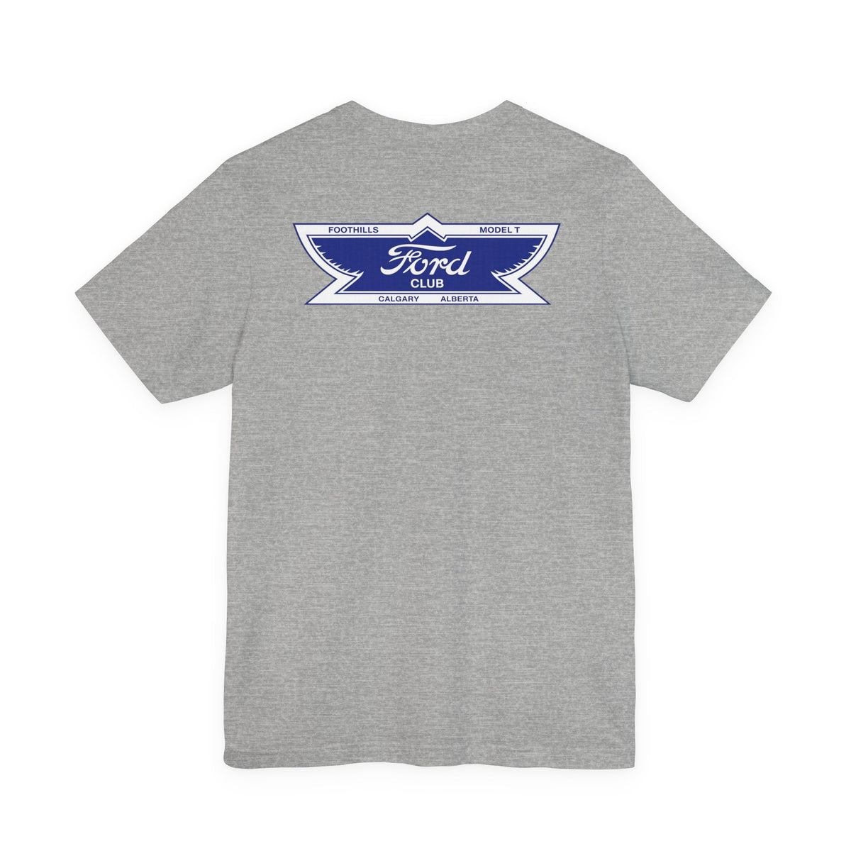 Foothills Model T Club Unisex Soft Tee - Front and Back Logos