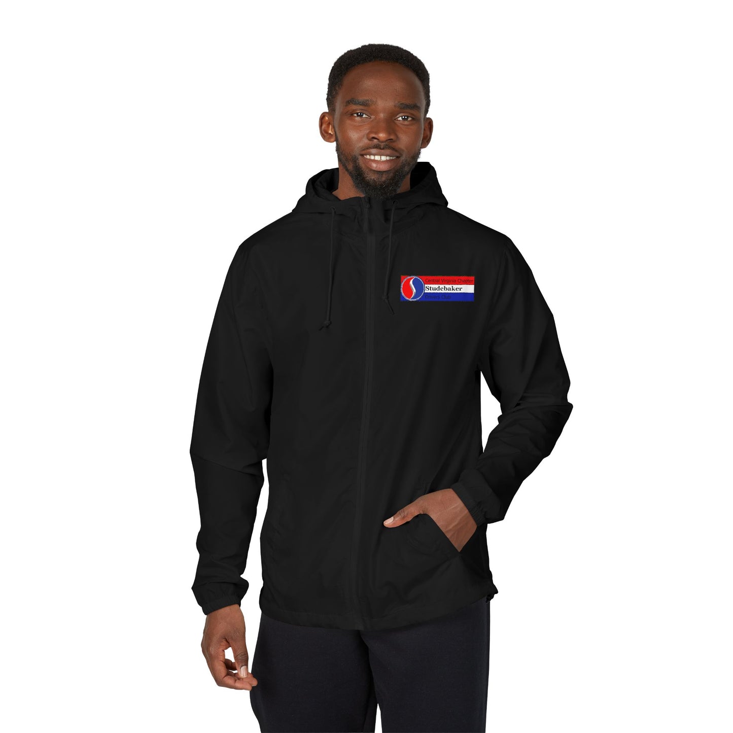 Central Virginia Chapter Studebaker Drivers Club Windbreaker Jacket — Full-Zip Hooded Windbreaker