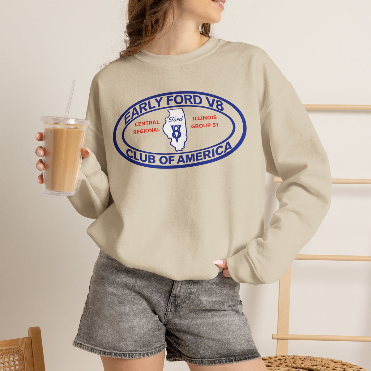 Central Illinois Early Ford V8 Unisex Heavy Blend™ Crewneck Sweatshirt