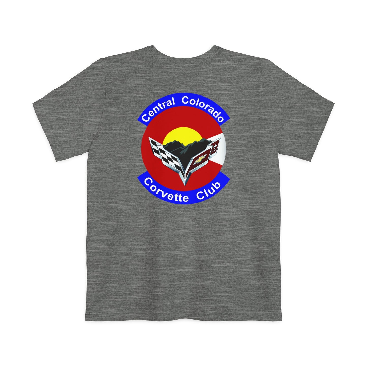 Central Colorado Corvette Club Pocket T-Shirt — Front & Back Logos