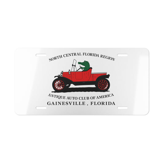 North Central Florida Region AACA Gainesville Vanity Plate – North Central Florida Region Vintage Car Design