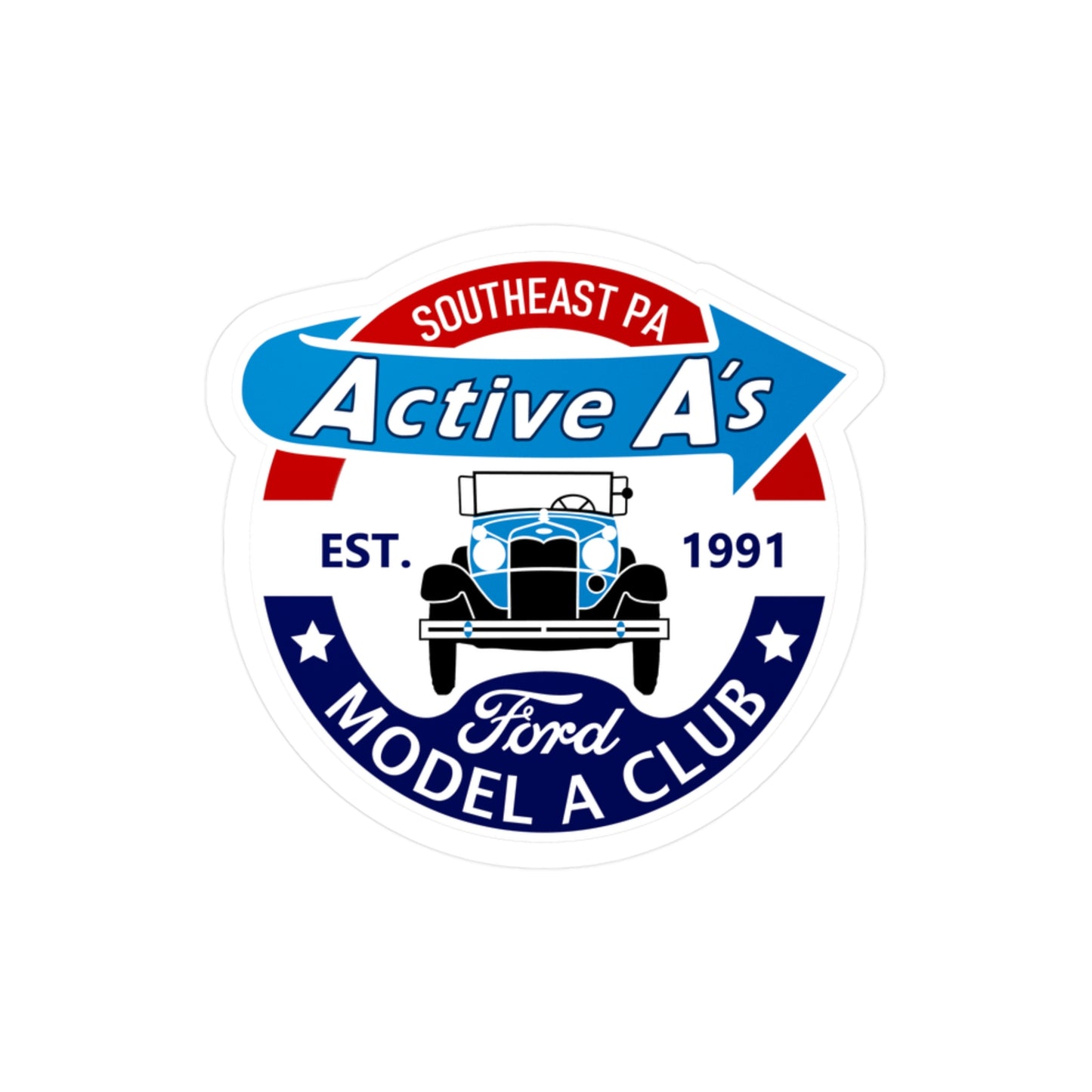 Active A's Ford Model A Club Vinyl Decal — Car Sticker