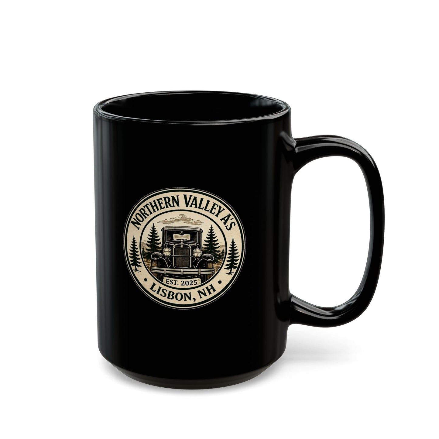 Northern Valley A's Lisbon, NH — Black Mug (11oz & 15oz)