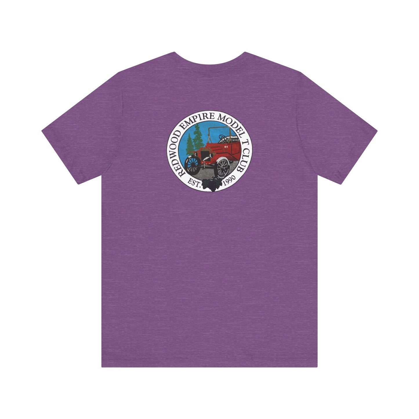 Redwood Empire Model Club (front and back logo) Unisex Short Sleeve Tee - Vintage Style Graphic T-Shirt