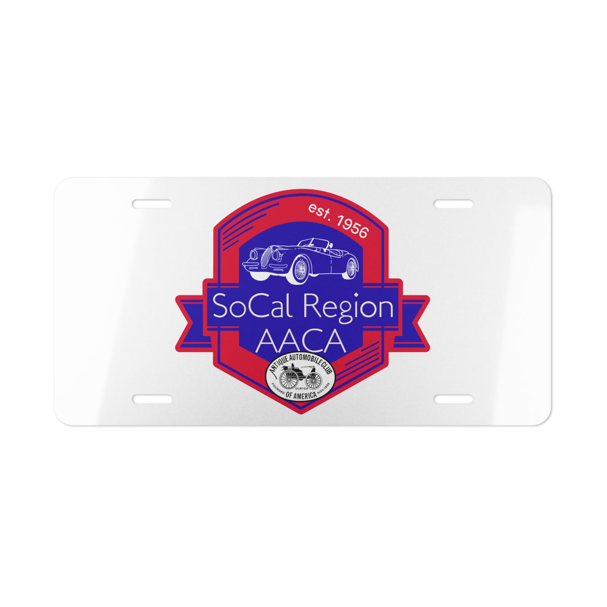 SoCal Region AACA Design - Custom Vanity License Plate