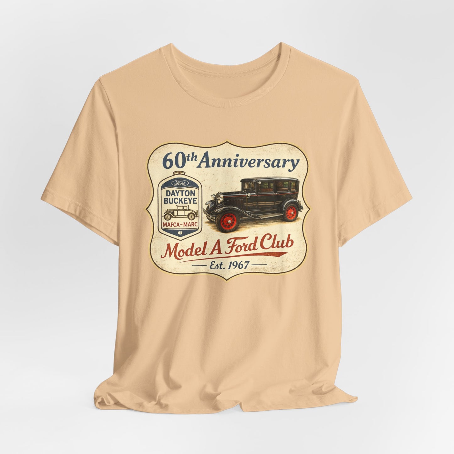 Dayton Buckeye Model A Ford Club 60th Anniversary Tee (SH) - Vintage Classic Car Shirt