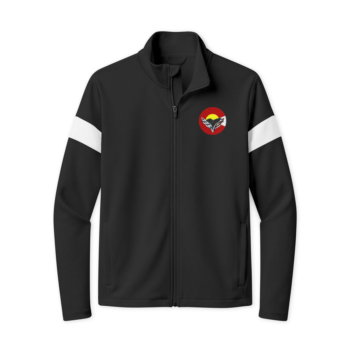 Central Colorado Corvette Club Full-Zip Jacket — Printed Direct to Film with Front and Back Logos