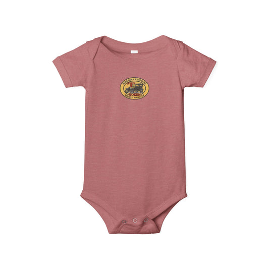 Infant Onesie with NoKen Model T Club logo - Baby Adventure Bodysuit