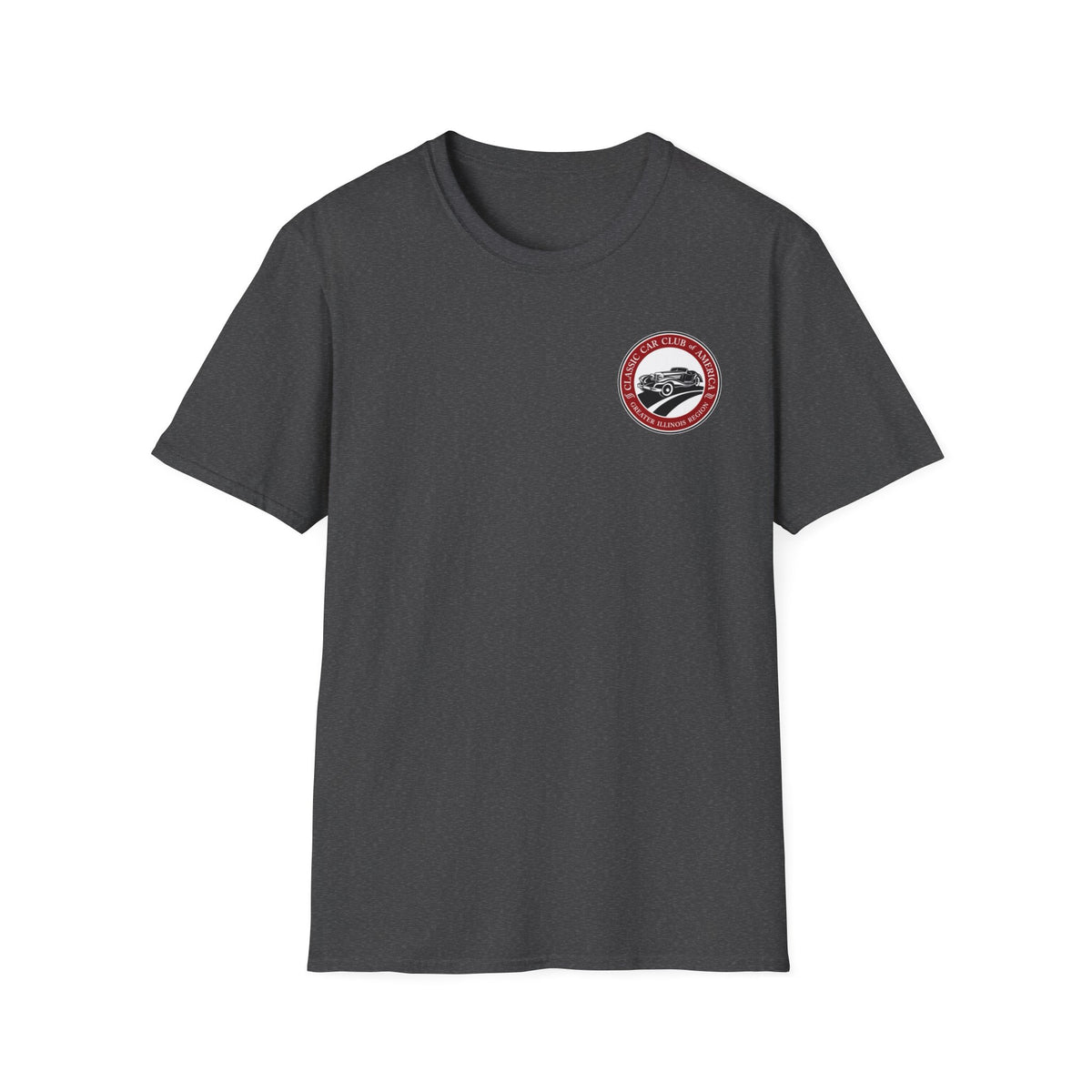 Classic Car Club of America Greater Illinois Region — Unisex Softstyle T-Shirt Front and Back Logos