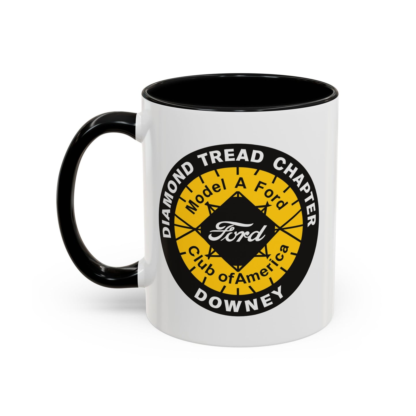 Diamond Tread Chapter Downey Ford Coffee Mug — Model A Ford Club Accent Mug (11/15oz)