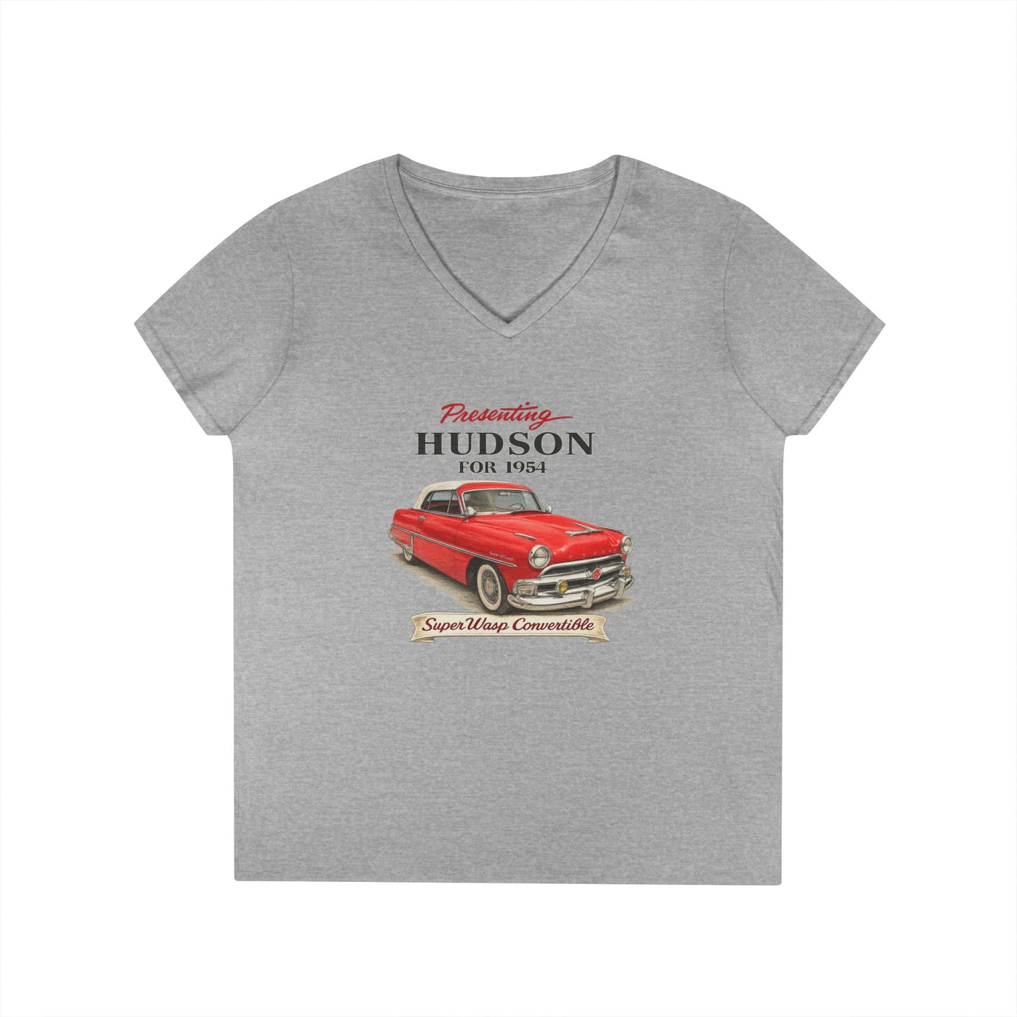 1954 Hudson Super Wasp Women's V-Neck Tee