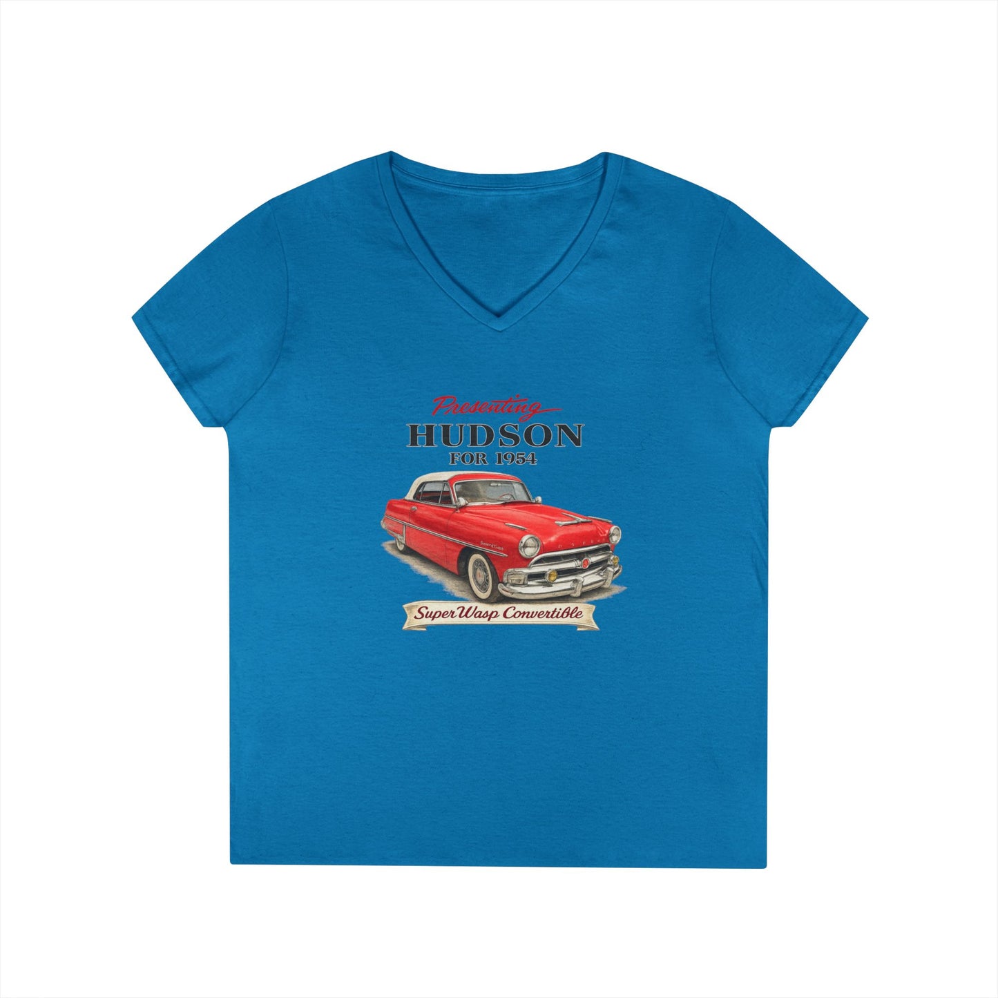 1954 Hudson Super Wasp Women's V-Neck Tee