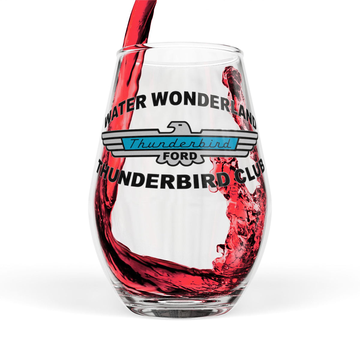 Water Wonderland Thunderbird Club Stemless Wine Glass – 11.75oz
