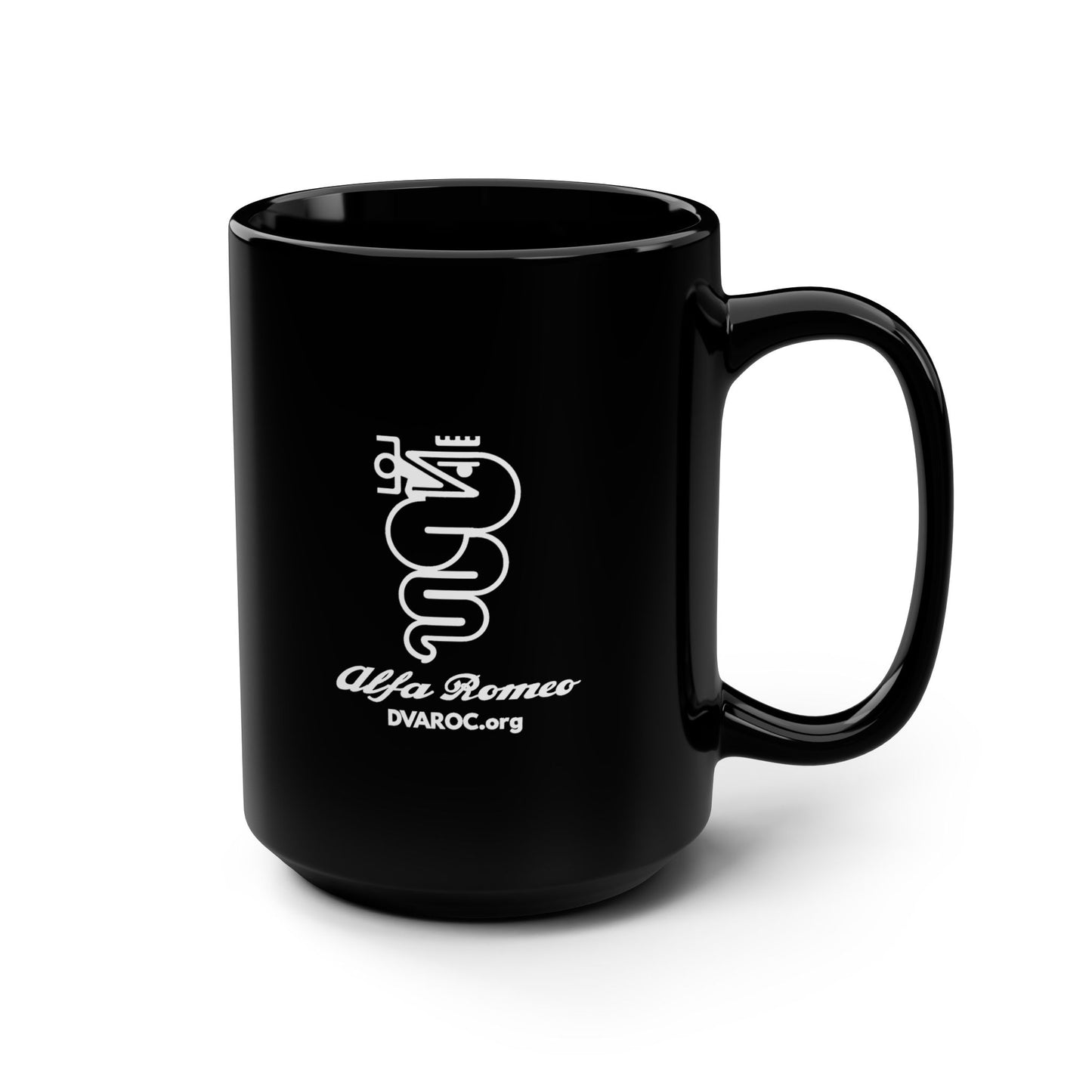 Alfa Romeo Logo Black 15oz Coffee Mug – DVAROC Car Enthusiast Gift