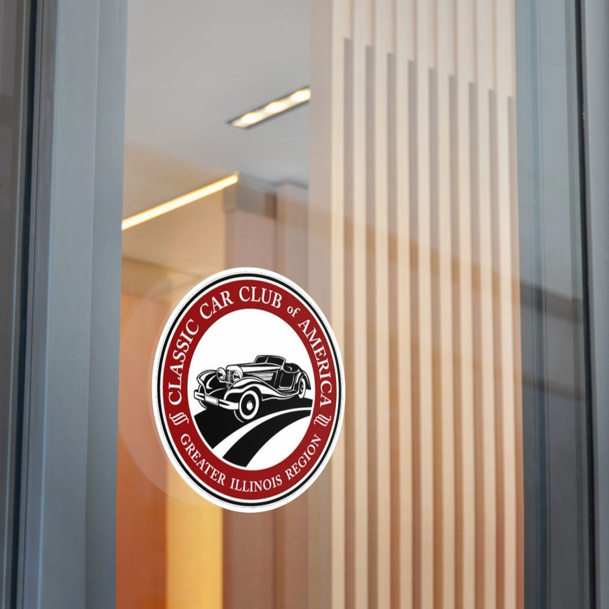 Classic Car Club of America Greater Illinois Region Round Vinyl Sticker