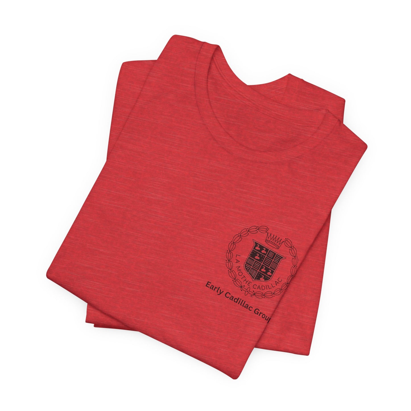 Early Cadillac Crest T-Shirt — Small Left-Chest Logo 1902-1905