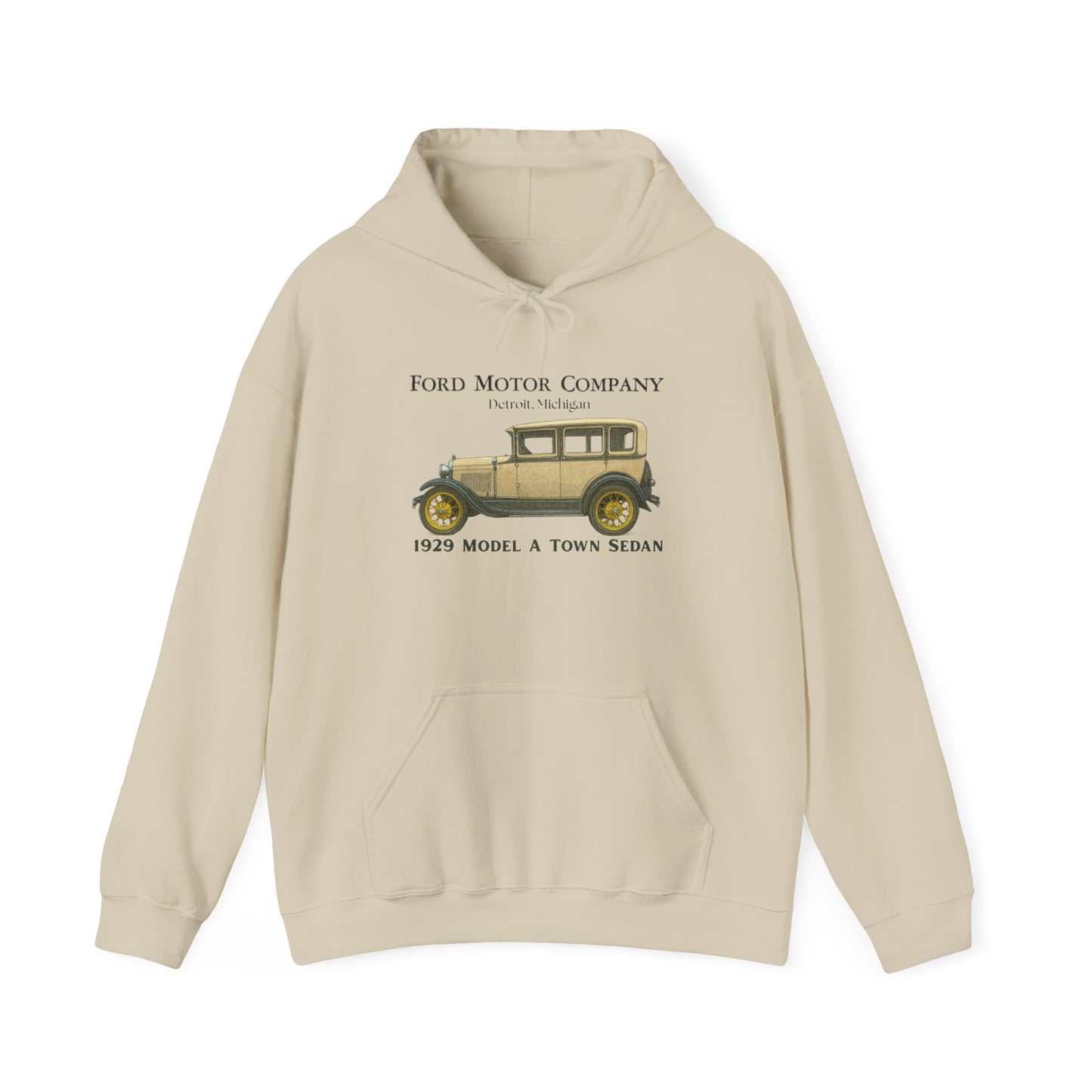 1929 Ford Model A Town Sedan Hoodie — Classic Car Retro Automotive Sweatshirt
