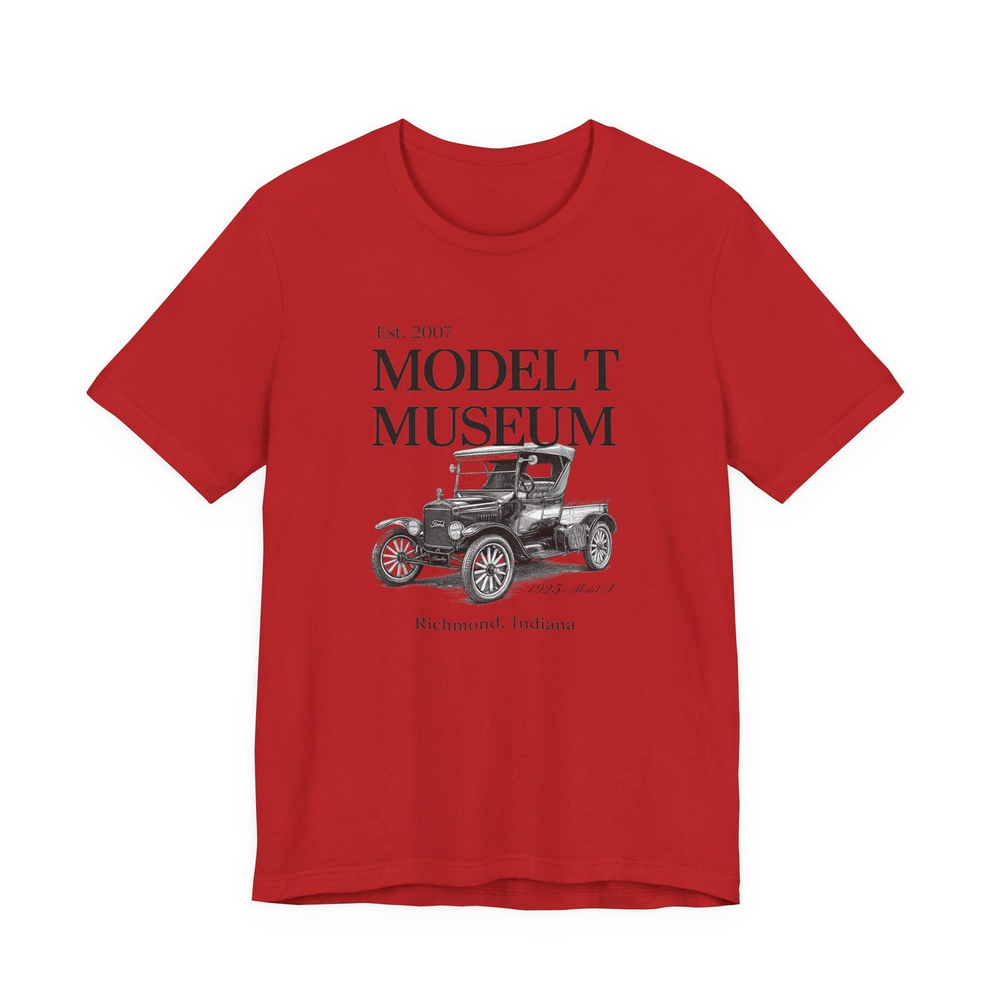 1925 Model T Pickup "Bradley" Museum Tee — Vintage Ford Model T Illustration (Richmond, Indiana)