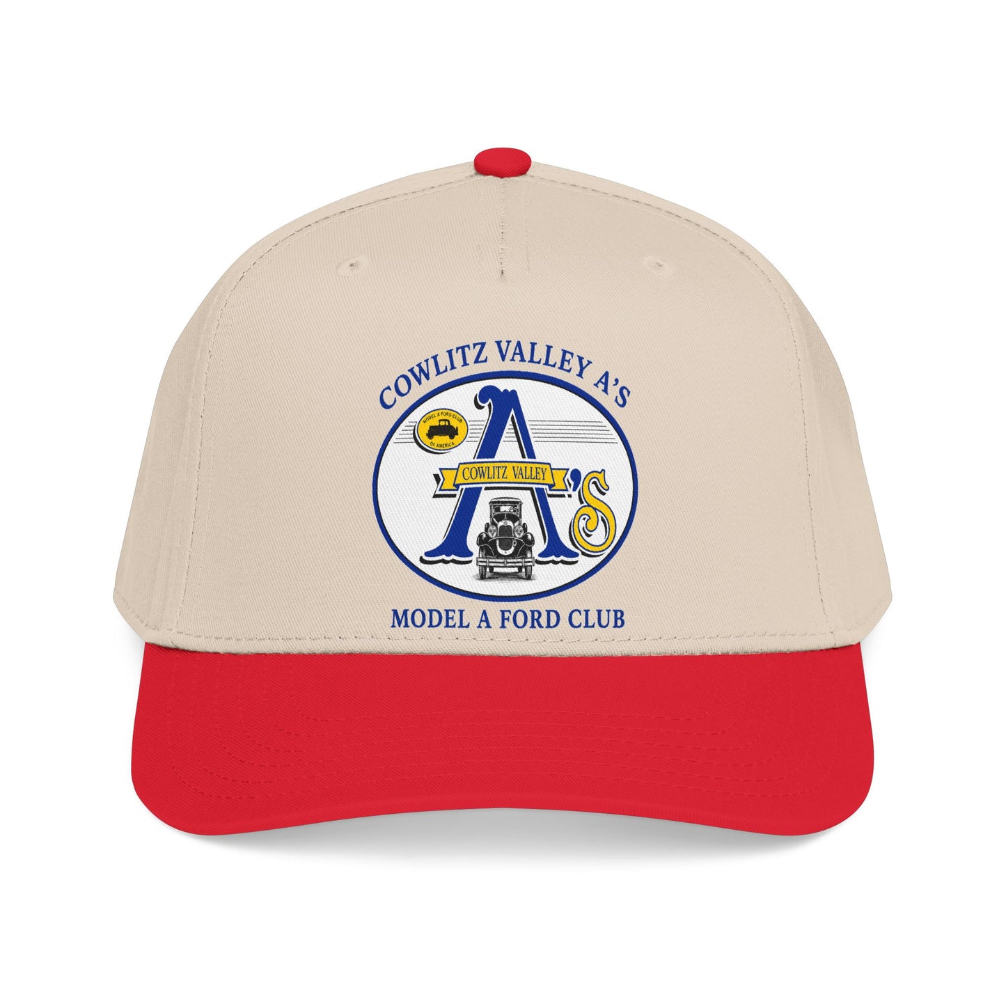 Cowlitz Valley A's Model A Ford Club Baseball Cap — Cowlitz Valley A's Vintage Car Logo
