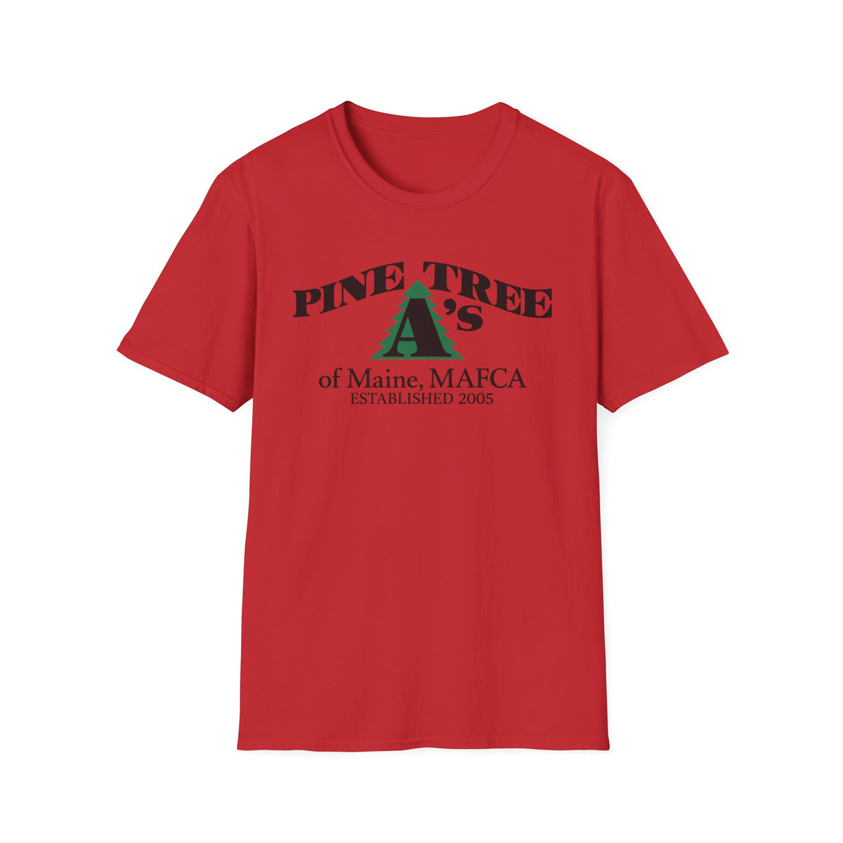 Pine Tree A's of Maine, MAFCA T-Shirt — Unisex Softstyle T-Shirt