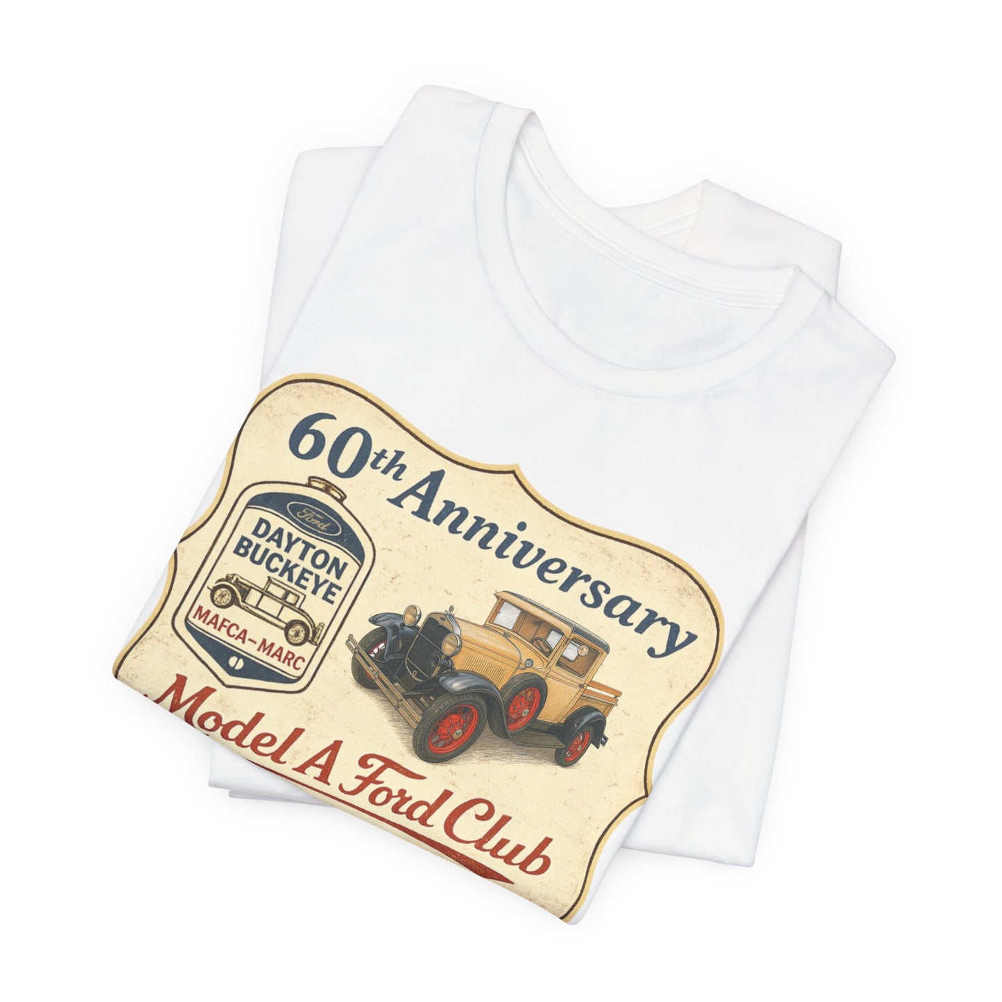 Dayton Buckeye Model A Ford Club 60th Anniversary Tee (DDJ) - Vintage Classic Car Shirt