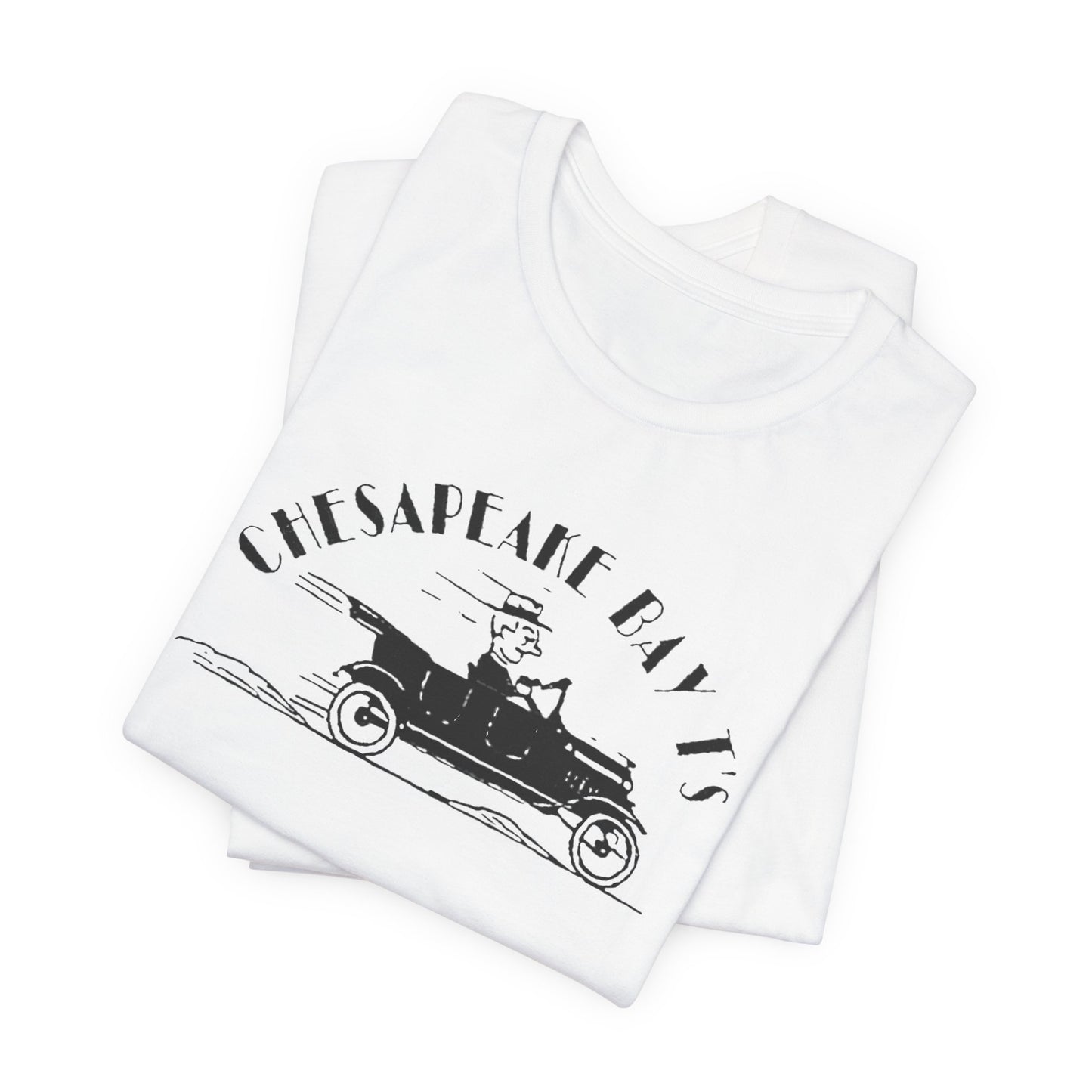 Chesapeake Bay T's Vintage Car Tee — Classic Nautical Coastal Shirt