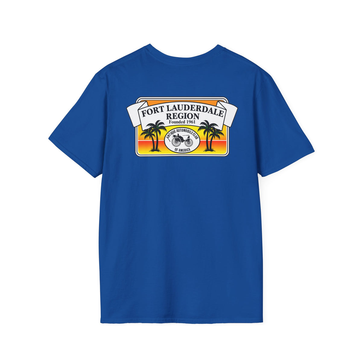Fort Lauderdale Region AACA T-Shirt - Unisex Softstyle T-Shirt Front and Back Logos