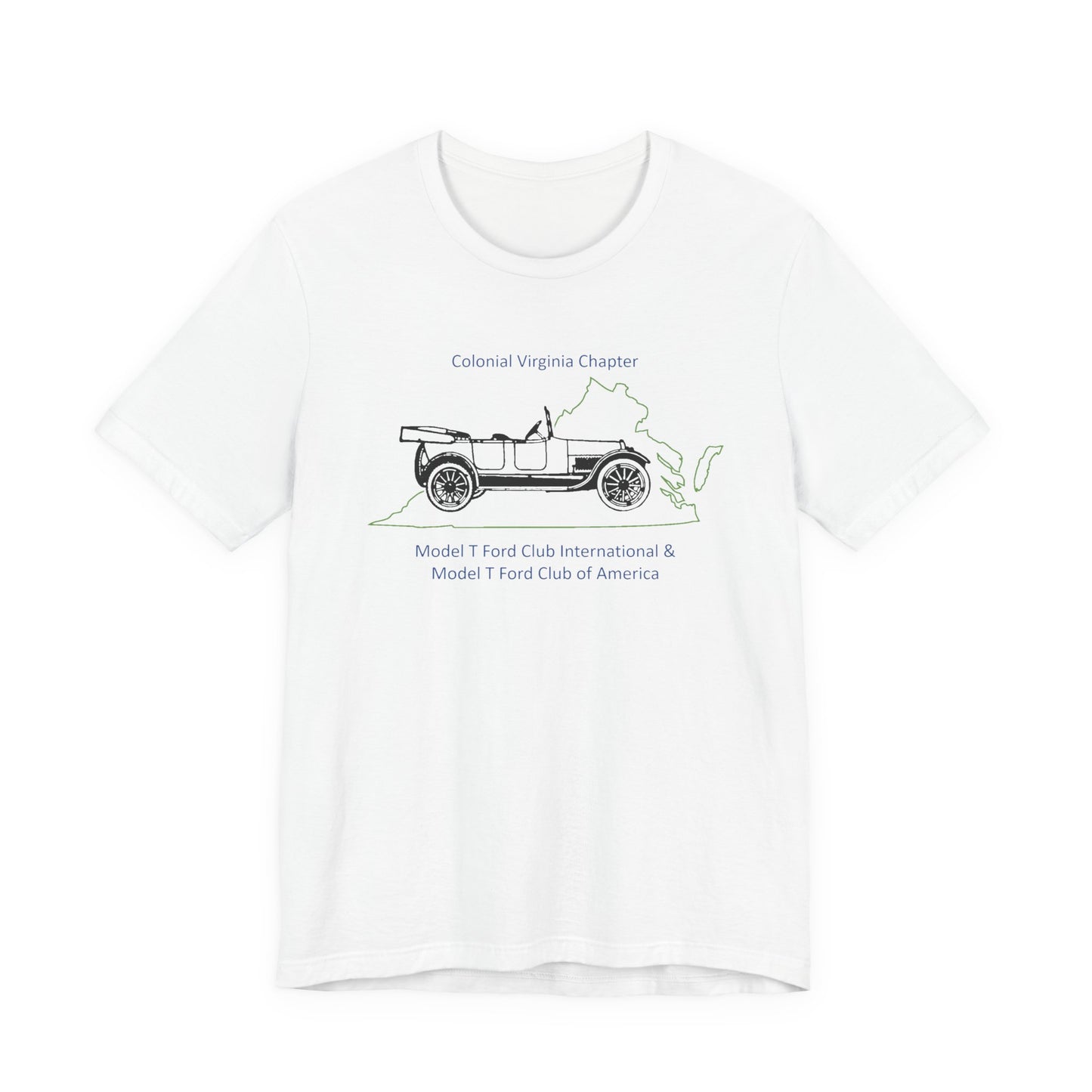 Colonial Virginia Chapter Tee — Colonial Virginia Chapter Vintage Car Shirt