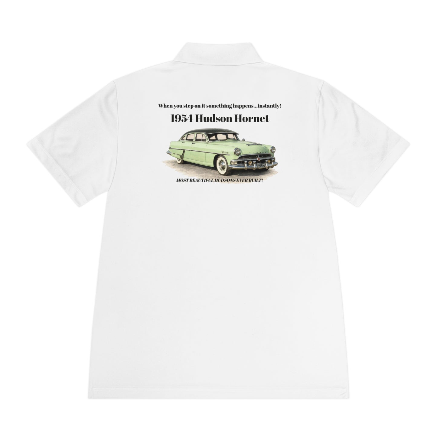 1954 Hudson Hornet Polo — Vintage Classic Car Men’s Sport Shirt (JF)