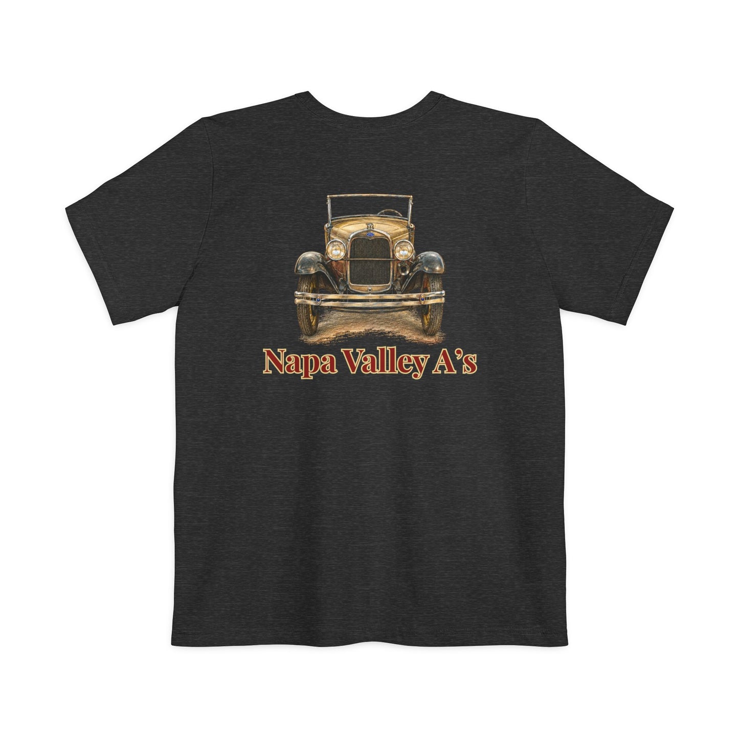 Napa Valley A's Pocket T-Shirt — Small Front Logo and Large Back Logo