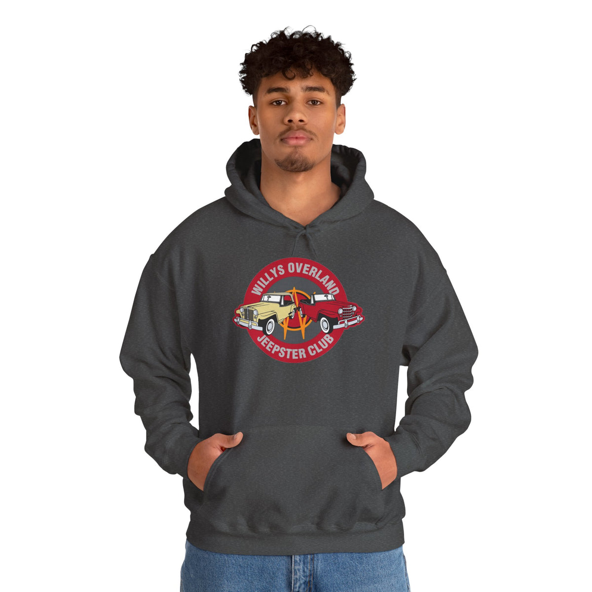 Willys Overland Jeepster Club Hoodie – Unisex Heavy Blend™ Hooded Sweatshirt
