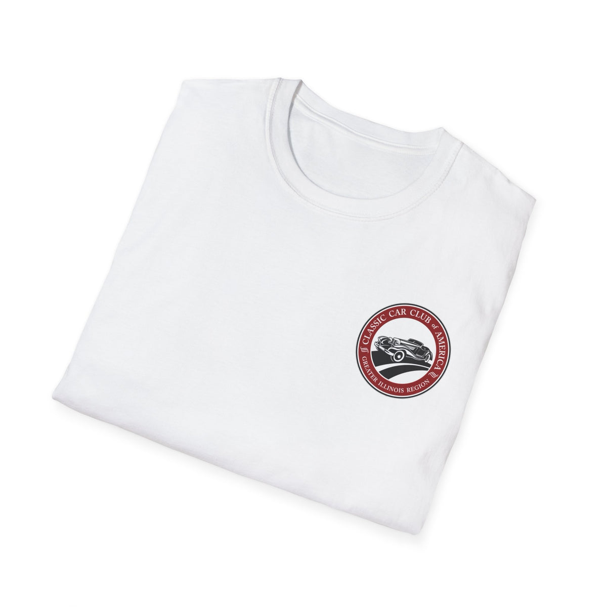 Classic Car Club of America Greater Illinois Region — Unisex Softstyle T-Shirt Front and Back Logos