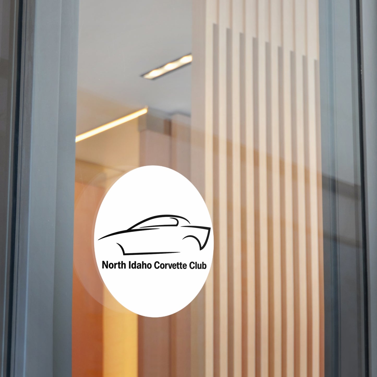 North Idaho Corvette Club Round Vinyl Sticker — Car Club Decal