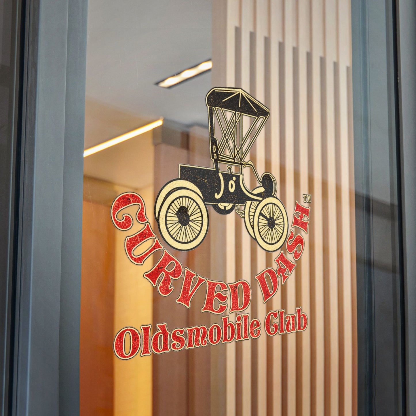 Curved Dash Oldsmobile Club Sticker — Large Stickers that are Great for Trailers!