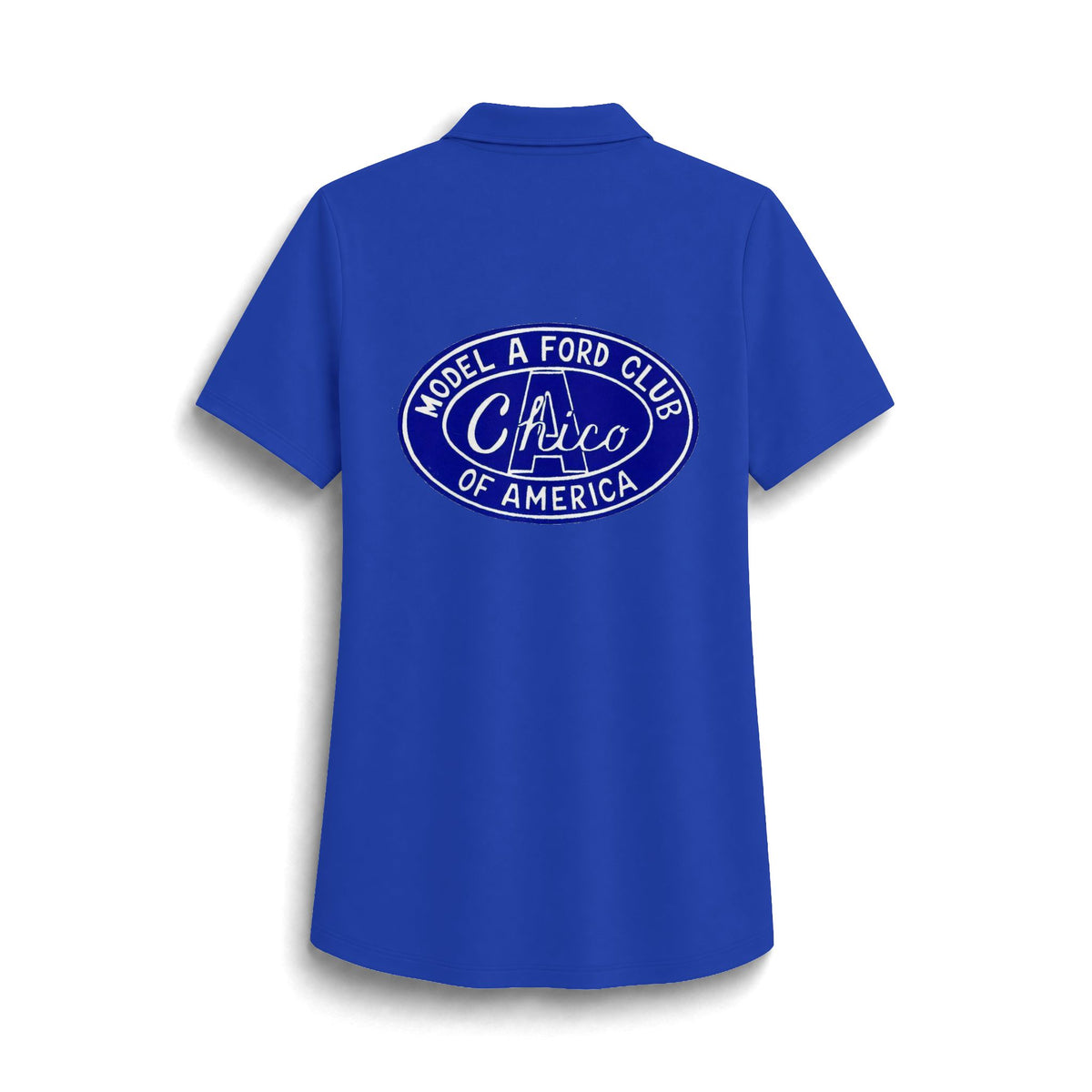 Chico A's Model A Ford Club Polo — Women's Snag‑Proof Classic Club Shirt Logo on Back
