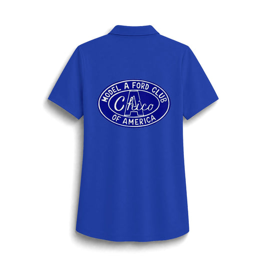 Chico A's Model A Ford Club Polo — Women's Snag‑Proof Classic Club Shirt Logo on Back