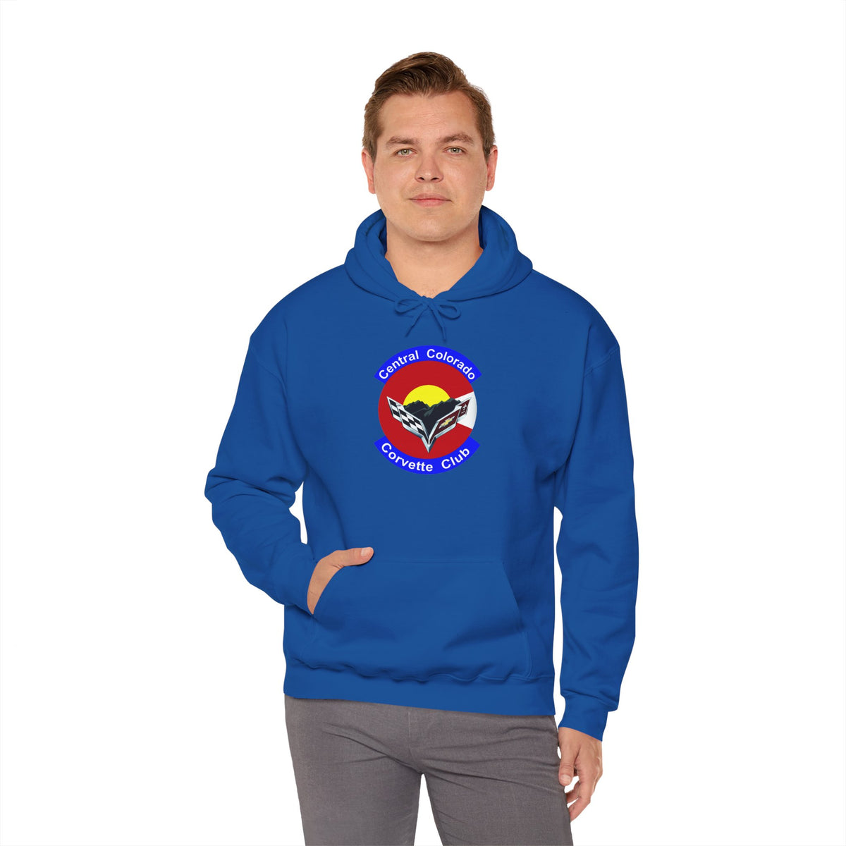 Central Colorado Corvette Club Screen Printed Hoodie Pullover