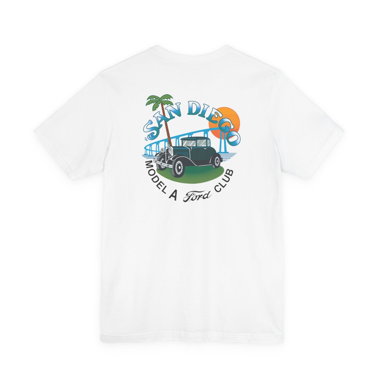 San Diego Model A Ford Club Tee — Vintage Car Sunset Shirt
