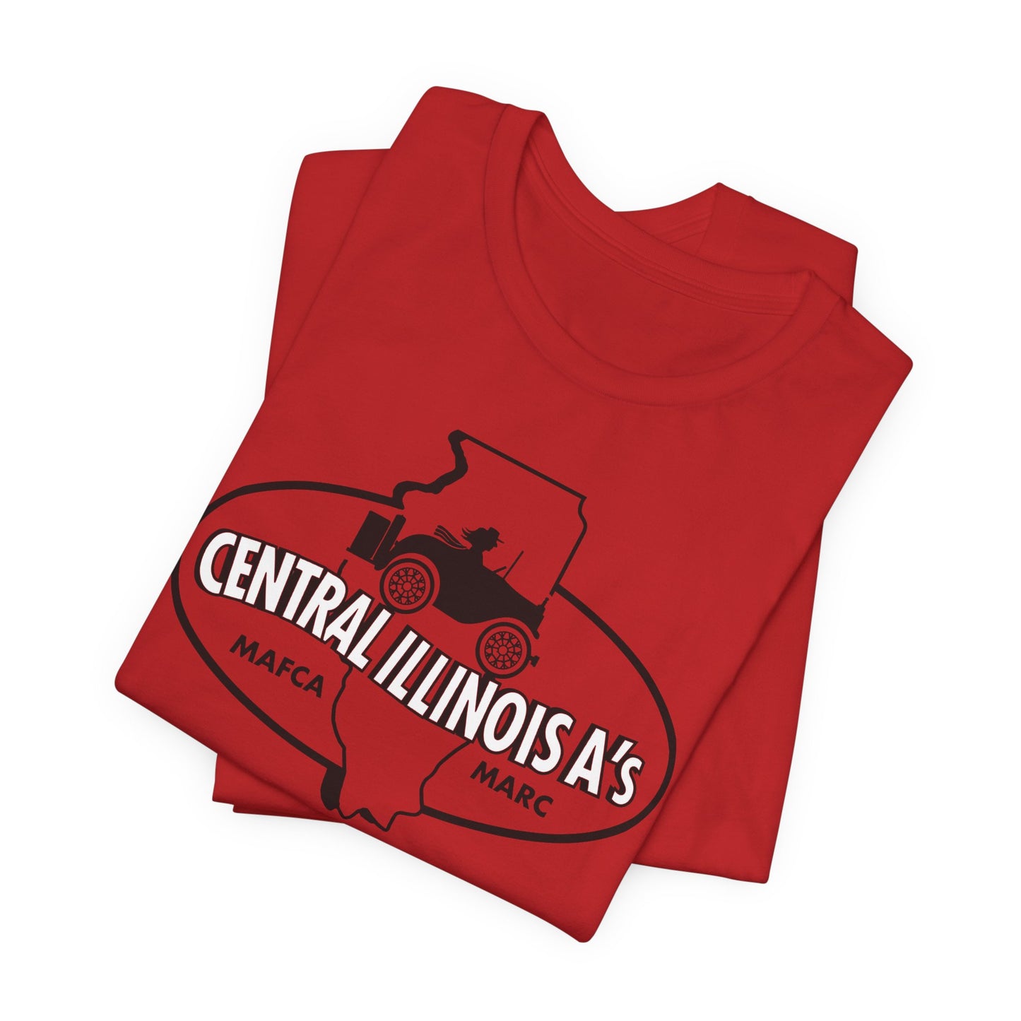 Central Illinois A's Vintage Car T-Shirt - Unisex Jersey Short Sleeve Tee