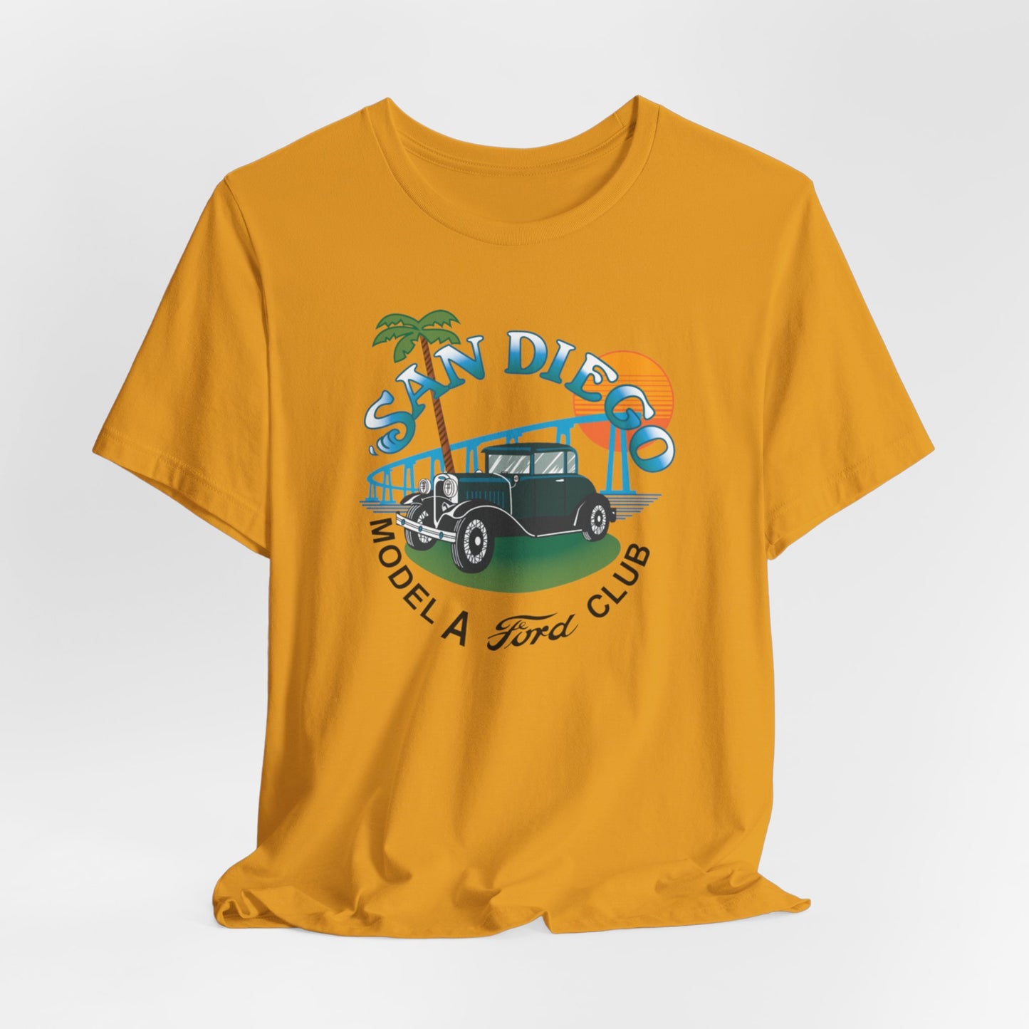 San Diego Model A Ford Club Tee — Large Front Logo