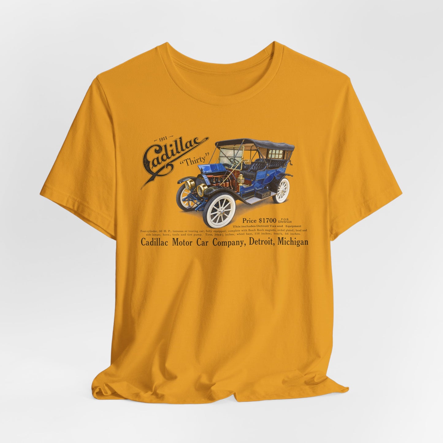 1911 Cadillac Vintage Car Tee – Classic Antique Automobile Graphic Shirt