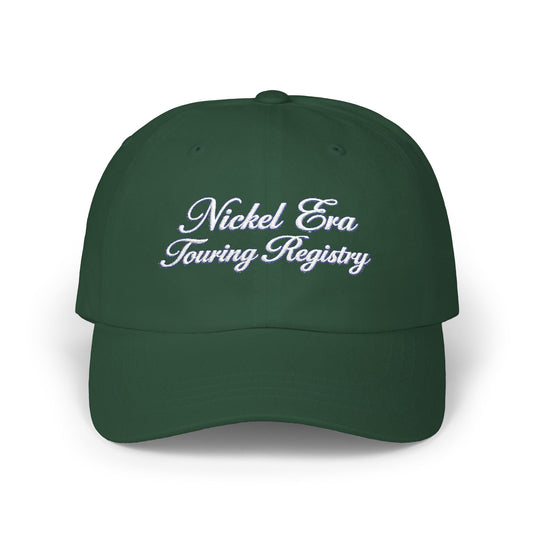 Nickel Era Touring Registry Embroidered Dad Cap — Gold Script