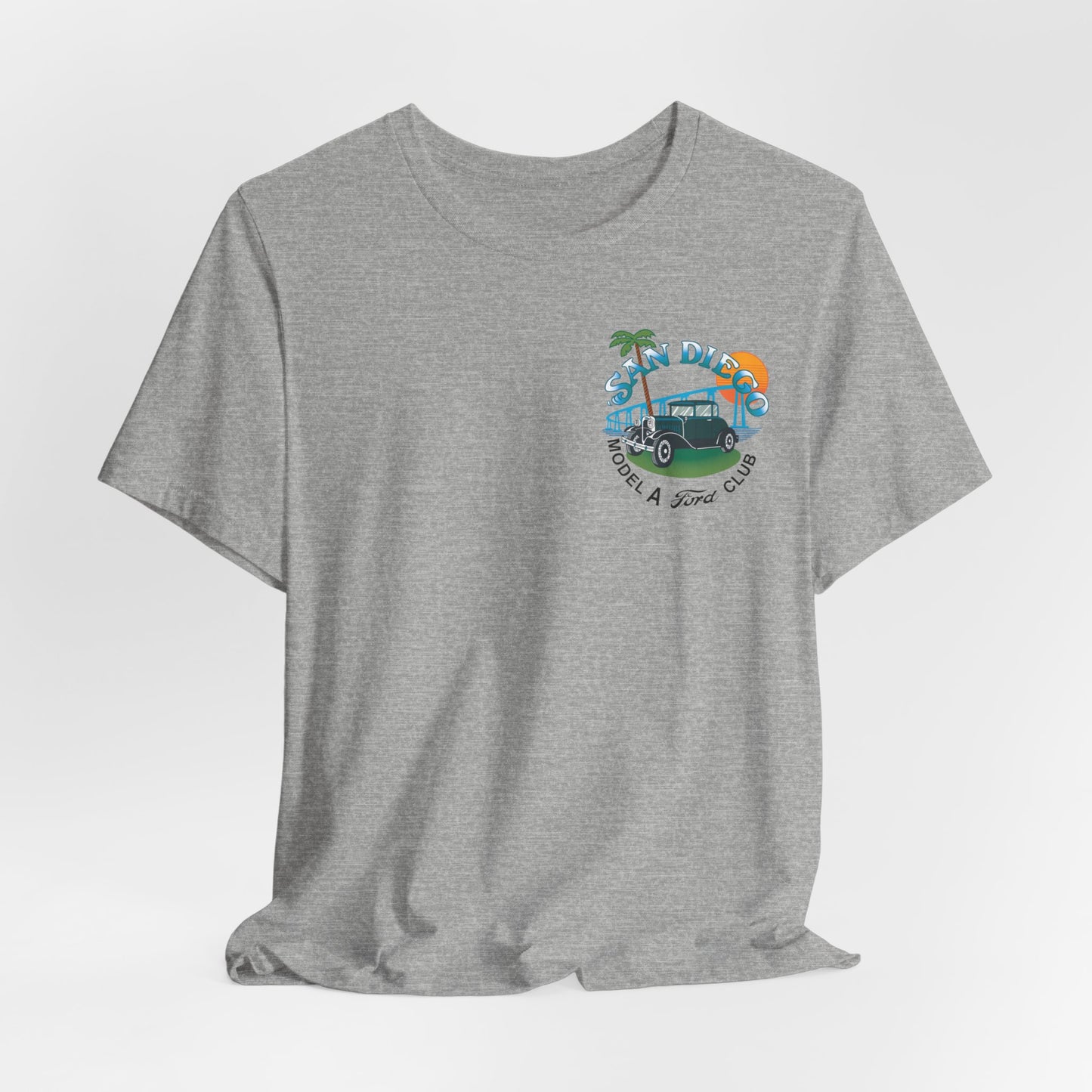 San Diego Model A Ford Club Tee — Vintage Car Sunset Shirt